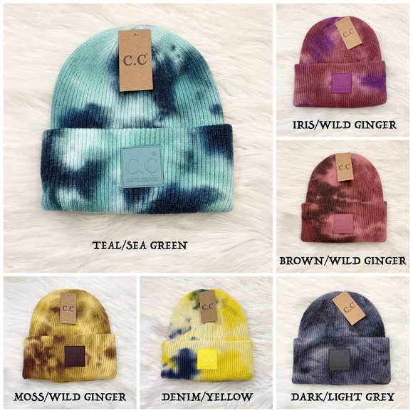 C.C Beanies Tie-Dye Cuffed Beanie for Adults, Winter Hats, Premium Warm Hat - Picture 2 of 3